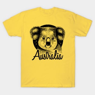 Australia Animal Gift - Koala Vintage Style Design T-Shirt